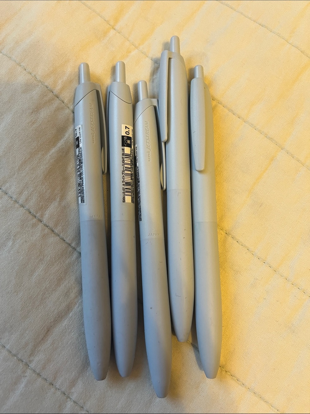 Blue Uni jet stream life touch ink 0.7 black in pens Set of 5 hobonici